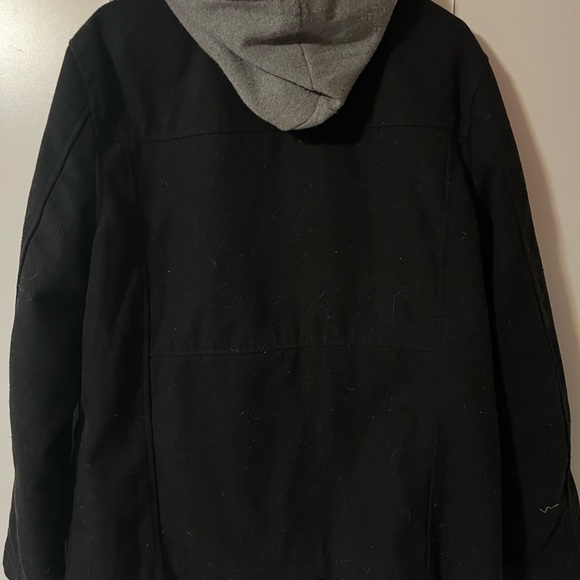 Mens Large Black & Grey Jacket with Hood - Picture 16 of 16